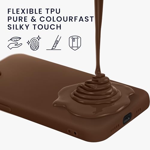 kwmobile Case Compatible with Apple iPhone 17e / iPhone 16e Case - Soft Slim Protective TPU Silicone Cover - Chocolate - color: Chocolate