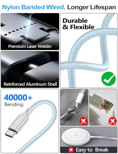 4-in-2 Multi Charging Cable for Apple Watch Charger/iPhone/Samsung Charger - color: 2-Blue+Blue, size: 1.2M