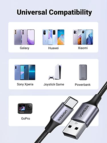 UGREEN USB A to USB C Cable, CarPlay Fast Charging, 6.6ft - size: 6.6FT