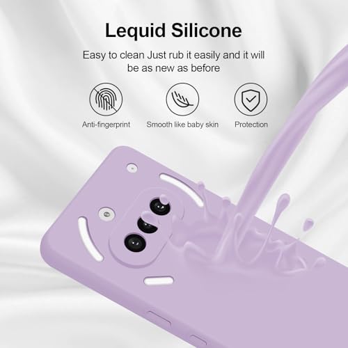 GiiYoon Silicone Case for Nothing Phone 3a, Purple - color: Purple, size: Nothing Phone 3a