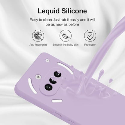 GiiYoon Silicone Case for Nothing Phone 3a, Purple - color: Purple, size: Nothing Phone 3a