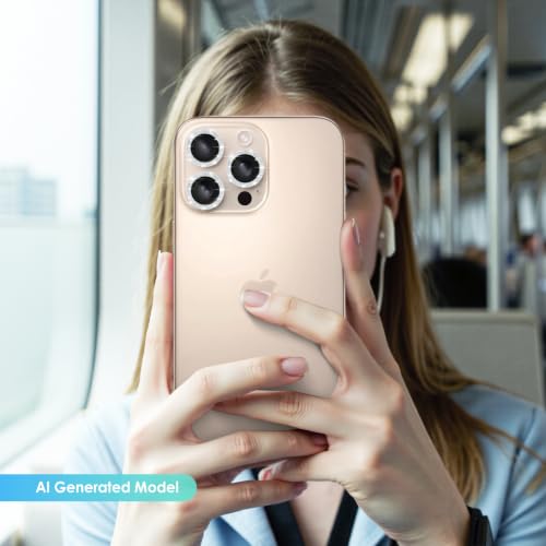 TENOC Camera Lens Protector for iPhone 13 Pro & 13 Pro Max, Silver Glitter - size: iPhone 13 Pro/13 Pro Max