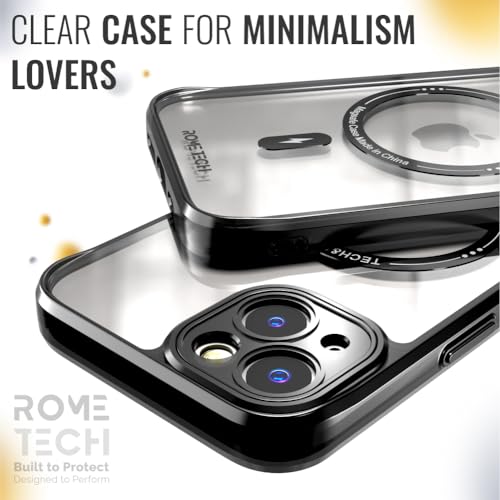 Rome Tech Clear Case Compatible with MagSafe for iPhone 13 Mini 5.4" (2021) - Slim and Rugged Fit Thin Shockproof Case Compatible with Magsafe Devices - Clarity - style: iPhone 13 Mini