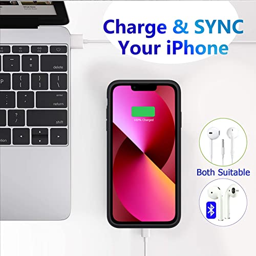 Battery Case for iPhone 13, 7000mAh Ultra-Thin Portable Protective Charging Case Rechargeable Extended Battery Pack Compatible with iPhone 13 (6.1 inch) External Charger Case (Black)