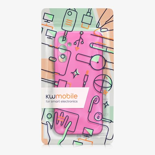 kwmobile Case Compatible with Samsung Galaxy A14 5G Case -Soft TPU Back Phone Cover - with Metallic Look - Metallic Pink - color: metallic pink, size: Galaxy A14 5G