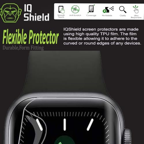 IQShield 6 Pack for Apple Watch Series 6/5/4/ SE 3 40mm Screen Protector, Flexible TPU, Self-Healing, Anti-Scratch LiquidSkin Film