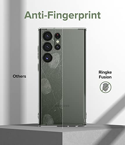Ringke for Samsung Galaxy S23 Ultra Case [Fusion Matte Clear] | Oil & Dirt Resistant, Anti-Fingerprint Technology Prevents Oily Smudges, Frosted Coating Feels Velvety Soft - size: Galaxy S23 Ultra