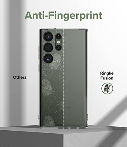 Ringke for Samsung Galaxy S23 Ultra Case [Fusion Matte Clear] | Oil & Dirt Resistant, Anti-Fingerprint Technology Prevents Oily Smudges, Frosted Coating Feels Velvety Soft - size: Galaxy S23 Ultra