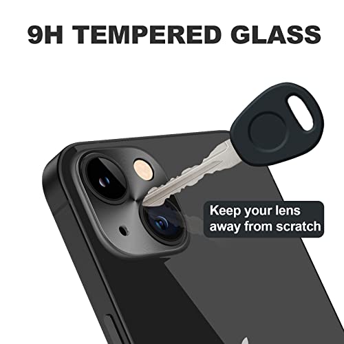 For iPhone Camera Lens Protector - [2 Pack] Premium Aluminum Alloy Back Rear Camera Lens Screen Cover Case Shield (Black- iPhone 13/13 Mini) - color: Black- iPhone 13/13 Mini