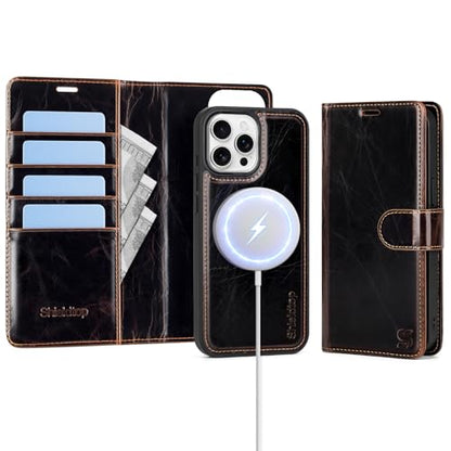 Shieldtop Compatible with MagSafe iPhone 13 Pro Max Wallet Case,(Coffee) - color: A-Coffee, size: iPhone 13 Pro Max - 6.7"