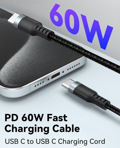 4ft USB C Cable Fast Charging 60W, USBC to USB-C Charge Cord 4 Foot - size: 4 Feet