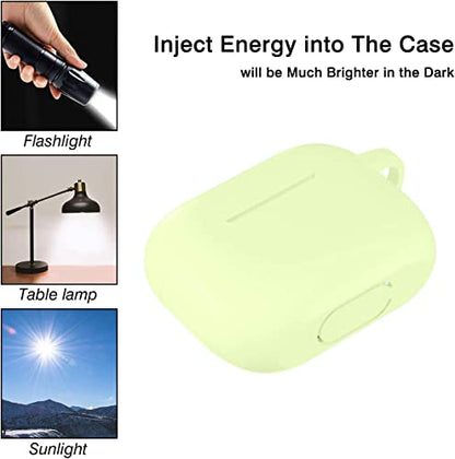 Lerobo for AirPod Pro Case, Silicone Cover with Keychain, Nightglow Green - color: Nightglow Green