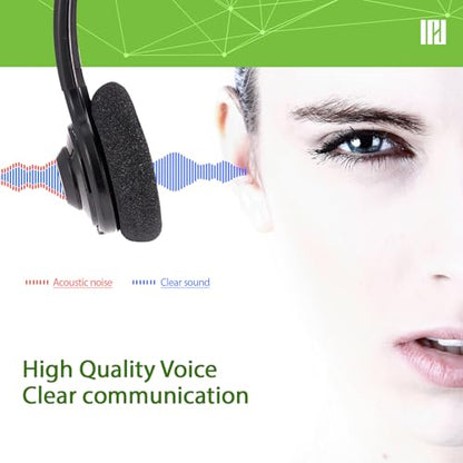 IPD IPH-210 Office Phone Headset Wired QD to RJ9 Monaural - color: 210-DG-FOAM