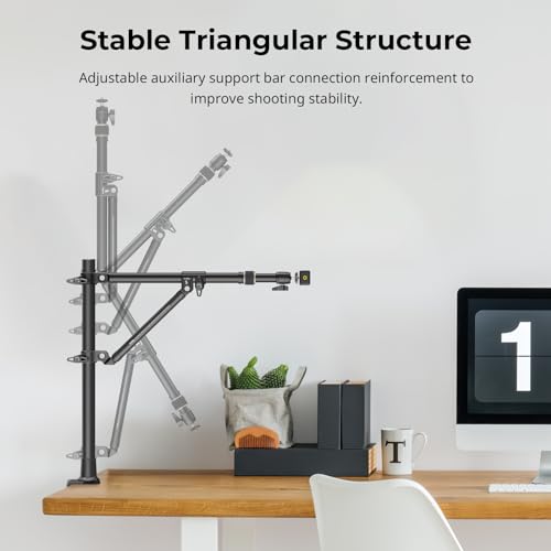 SMALLRIG Triangle Camera Desk Mount, Overhead Desk Clamp Phone Mount - style: Clamp 4304