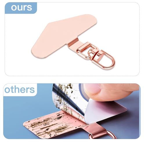 360°Rotatable Metal Phone Tether Tab for iPhone，Cell Phone Lanyard Replacement Part for All Full Phone Cases - color: B3-black+silver