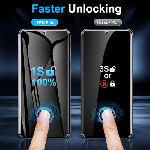 LYWHL 2 Pack for Samsung Galaxy S26 Plus Privacy Screen Protector [Like Original Fingerprint Unlock], Anti-Spy Private S26+ Film [Not Glass], Case Friendly, Scratch-Resistant, Sensitive Touch - size: Samsung Galaxy S26 Plus