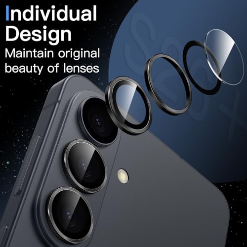 JETech Camera Lens Protector for Samsung Galaxy S26 Plus, Black, 1 Set - size: Galaxy S26 Plus