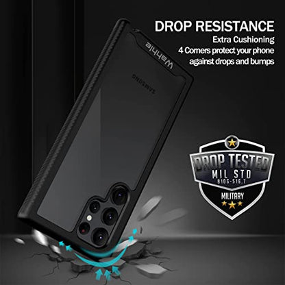 Compatible with Samsung Galaxy S22 Ultra Case, Built in Screen Protector Full Body Shockproof Slim Fit Bumper Protective Phone Cover for Samsung S22 Ultra 5G-Black/Clear - size: Samsung S22 Ultra