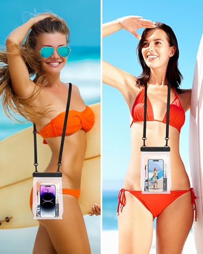 Large Waterproof Phone Pouch, Floating Dry Bag for iPhone 14 13 12 Pro Max Galaxy S22 S21 Large Capacity Waterproof Bag Sunscreen Glasses Storage Universal Dry Pouch for Swimming Rafting Boating - color: White, Extra Large Opening 5.9''