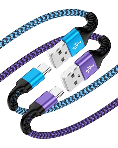 Usb C Cable For Iphone Air Iphone 17e 18 Pro Max 17pro 17 16e 16 16pro 15 - color: 2Pack-Blue, Purple, size: 3FT, style: USB to USB C