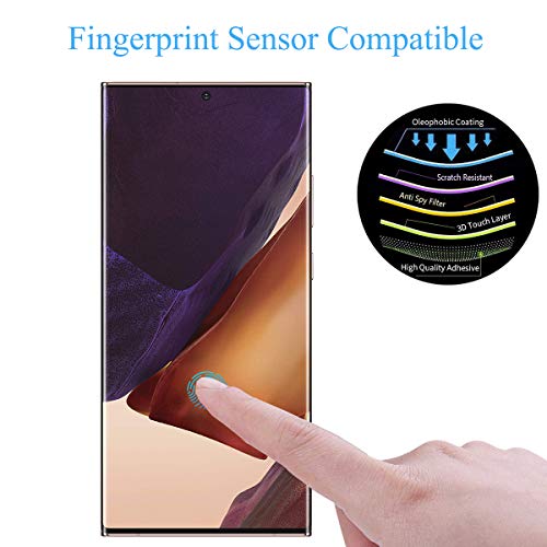 Galaxy Note 20 Ultra Privacy Screen Protector [Enhanced Adhesive] Flexible Film [Support Fingerprint Unlock], Anti-Spy, Anti-Scratch Soft Film for Samsung Note 20 Ultra 5G - size: for Samsung Galaxy Note 20 Ultra