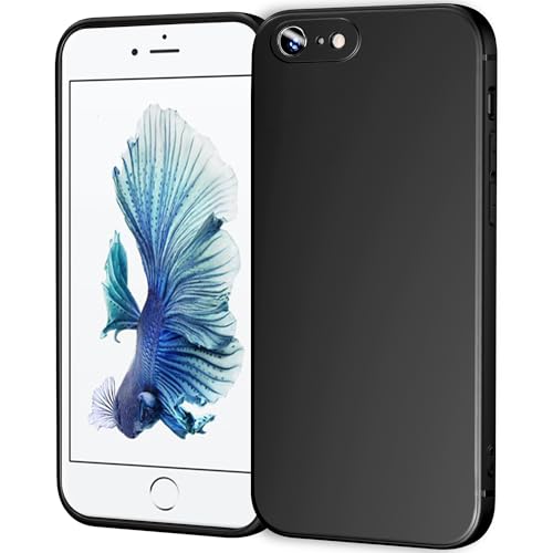 TENOC Phone Case Compatible with iPhone 6 & iPhone 6s, Black Case Anti-Fingerprint Protective Bumper Matte Cover for 4.7 Inch - color: Black, size: iPhone 6/6s