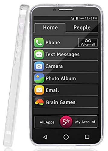 Jitterbug Smart2 Case, Transparent See-Thru Clear Flex Gel TPU Skin Slim Cover for GreatCall Jitterbug Smart2