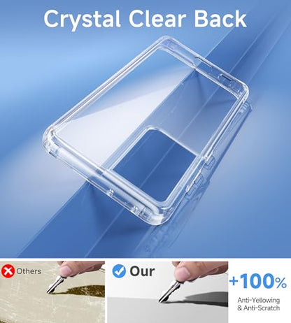 USLAI Case for Samsung Galaxy S21 Ultra, Anti-Yellowing, Crystal Clear Back, Shockproof & Military‑Grade Drop Protection - Transparent - color: Clear, size: Galaxy S21 Ultra