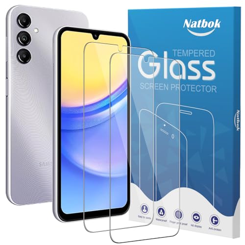 2 Pack Compatible with Samsung Galaxy A15 5G/4G Screen Protector,Full Coverage 9H Tempered Glass Film,HD Clear Scratch Resistant,Bubble-Free for Galaxy A15(6.5 Inch) Screen Protector - color: Samsung Galaxy A15 5G
