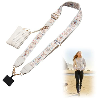 Cell Phone Lanyard Crossbody with Wallet, Versatile Clip and Go Phone Strap - color: Q