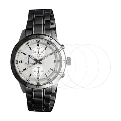 HARFINGTON 4pcs Watch Glass Screen Protector 31mm 9H Tempered Glass HD Clear Curved Edge Anti-Scratch Waterproof Round Smart Watch Dial Crystal Face Protective Film with Accessories - size: 31mm