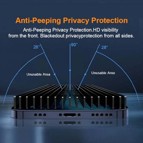 OneFish Privacy Screen Protector for IPhone 16 Anti-Spy Tempered Glass Dust-Free Bubble-Free Anti-Fingerprint 9H Scratch Protection & Hassle-Free Installation Frame [2-Pack] - size: IPhone 16