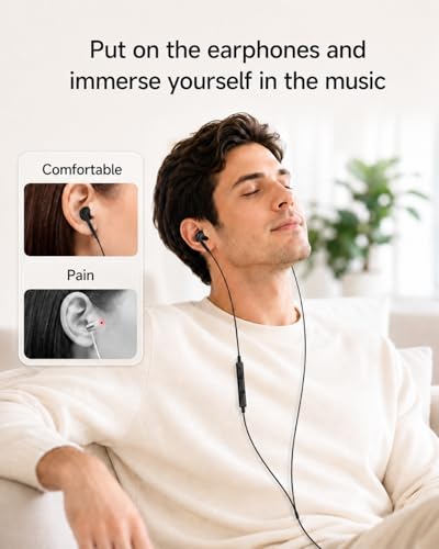 [Apple MFi Certified] USB C Headphones Wired for iPhone 17 16 15, 2 Pack - color: C-black