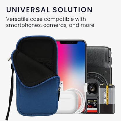 kwmobile Universal Phone Pouch Size XXL - 7" - Neoprene Smartphone Pouch with Zip - Water-Repellent Mobile Phone Case - Sleeve in Blue - color: blue, size: XXL - 7"