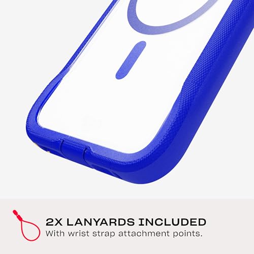 Tech21 EvoPro for iPhone 16 Pro Max Compatible with MagSafe - Impact Protection Case 21x Military Standard Tested - in Clear/Blue - color: Clear/Blue, size: iPhone 16 Pro Max
