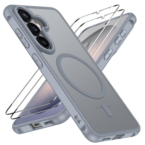 ivoler 3-in-1 Magnetic Case for Samsung Galaxy S26 5G 6.3'' with 2 Pack Screen Protector, [MagSafe Compatible] [Military Grade Drop Protection] Slim Translucent Shockproof Phone Cover- Grey - color: Grey, size: Samsung Galaxy S26 5G 6.3''
