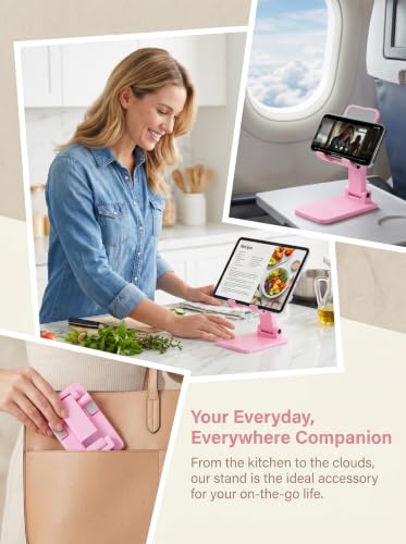 Cell Phone Stand Cute Mobile Holder For iPhone Desk Office Accessories - color: 02-Pink