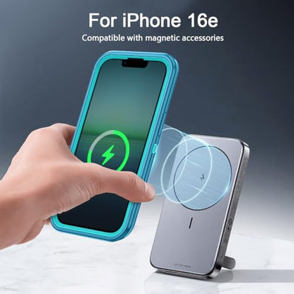 I-HONVA for iPhone 16e Case [Compatible with MagSafe] Shockproof 3-Layer Full Body Protection [Without Screen Protector] Rugged Heavy Duty Cover Case for Apple iPhone 16e 6.1",Turquoise - color: Turquoise