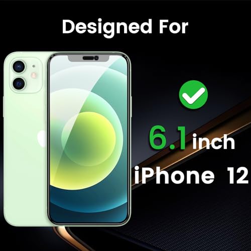 Romkasi 3 Pack Privacy Screen Protector for iPhone 12 6.1 Inch with 3 Pack Camera Lens Protector, Anti Spy Tempered Glass Film, Anti-Scratch, Touch Sensitive, Case Friendly - color: iPhone 12