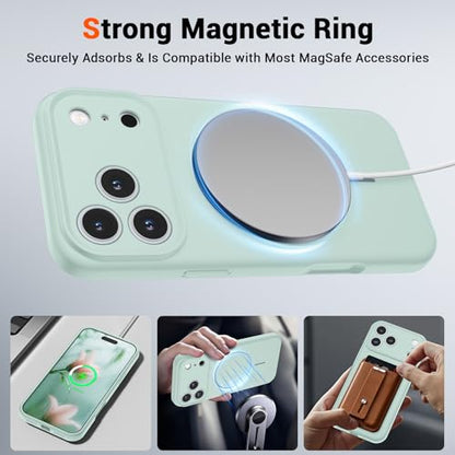 SUPFINE Silicone & Magnetic for iPhone 17 Pro Case - color: Aquamarine, size: iPhone 17 Pro