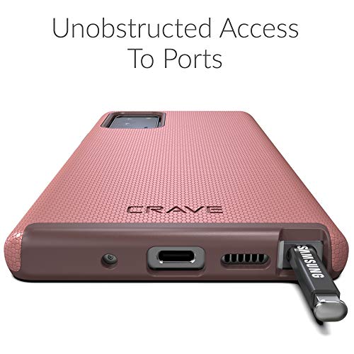 Crave Galaxy Note 20 Case, Shockproof Protection Dual Layer Case for Samsung Galaxy Note 20 (6.7 inch) - Berry - color: Berry