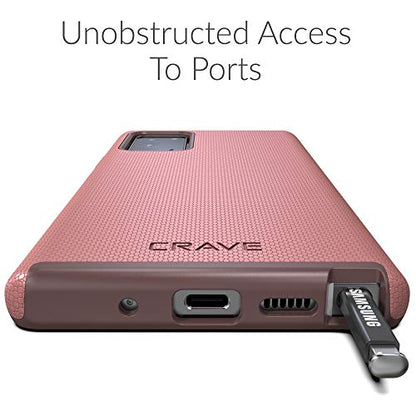 Crave Galaxy Note 20 Case, Shockproof Protection Dual Layer Case for Samsung Galaxy Note 20 (6.7 inch) - Berry - color: Berry