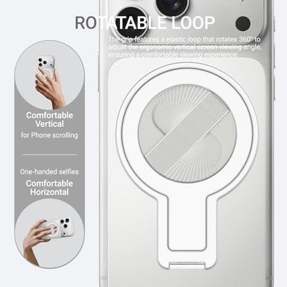 Grat 5 for Magsafe Magnetic Phone Grip Stand, Silver