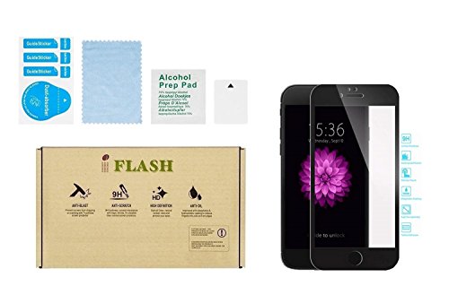 IFLASH iPhone 7 Plus, iPhone 8 Plus Full Coverage Screen Protector, Full Cover Tempered Glass Screen Protector For Apple iPhone 7/8 Plus 5.5” Inch - edge-to-edge/Bubble Free -Black - color: iPhone 7/8 Plus 5.5" (Black)