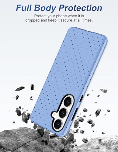 Magnetic Polka Dot Case for Samsung Galaxy A16 5G, Blue | Compatible with MagSafe, Cute Dots Aesthetic Design, Soft TPU and Hard PC Protective Phone Cover for Women Girls - color: Blue Polka Dot