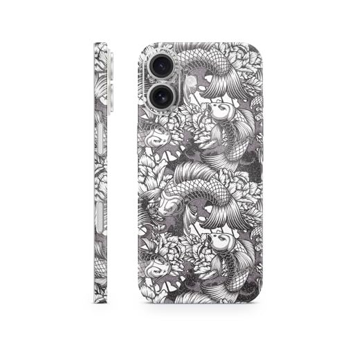 Glossy Glitter Phone Skin Compatible with Apple iPhone 17 - Angry Koi - Premium 3M Vinyl Protective Wrap Decal Cover - Easy to Apply | Crafted in The USA by MightySkins - color: Angry Koi, size: iPhone 17 (Full Wrap), style: Glossy Glitter Finish