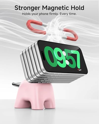 Magnetic Wireless Charging Station, Charger Stand for iPhone Apple Watch - color: Pink