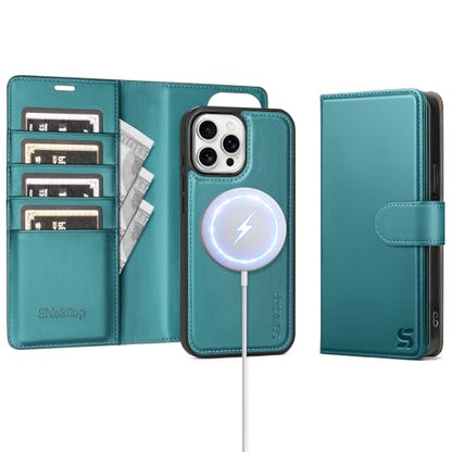 Shieldtop Compatible with MagSafe iPhone 13 Pro Max Wallet Case,Blue Green - color: Blue Green, size: iPhone 13 Pro Max - 6.7"