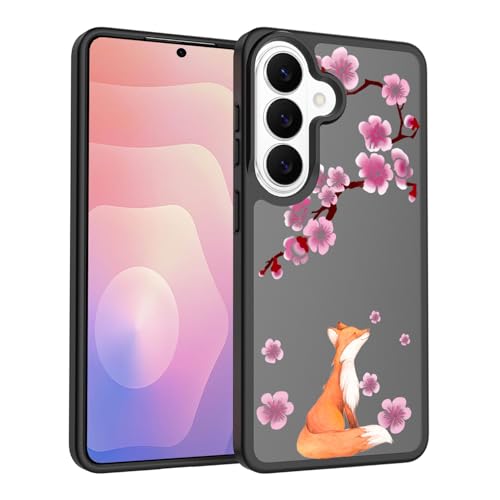 for Samsung Galaxy S26 5G Case: Cute Flowers Floral Design for Girls Women Slim Soft TPU Bumper Shockproof Cherry Blossom Silicone Cell Phone Cover (Lucky Fox) - color: Lucky Fox