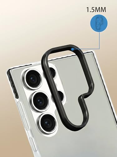 Crystal Clear for Samsung Galaxy S25 Ultra 6.8-Inch, Non-Yellowing,Drop Protection,Anti-Scratch Transparent Hard Back Phone Cover - color: Clear, size: Samsung Galaxy S25 Ultra